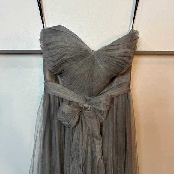 Jenny Yoo BHLDN SZ 6 Annabelle Convertible Bridesmaid Dress Formal Gown Gray - Picture 7 of 13